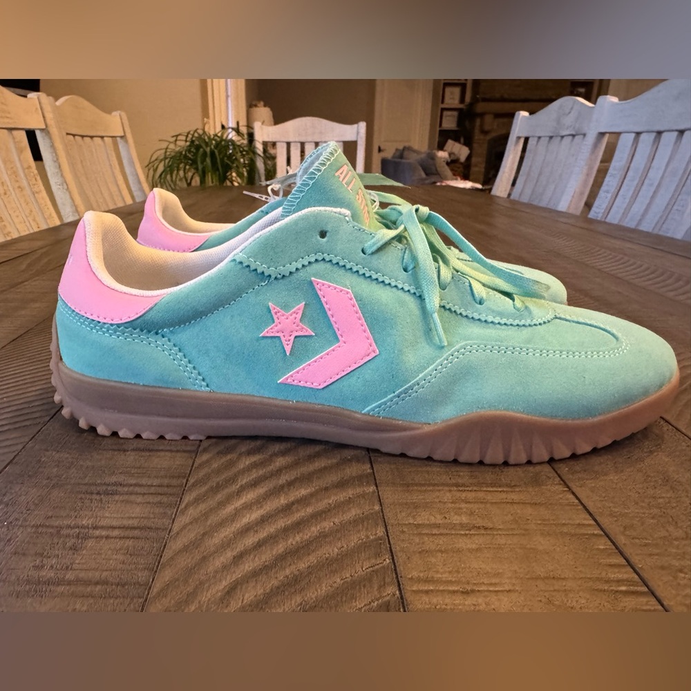 Converse Run Star Trainer Suede Sneakers Aqua/Pink Men’s Size 13 (NWT) - Picture 3 of 16